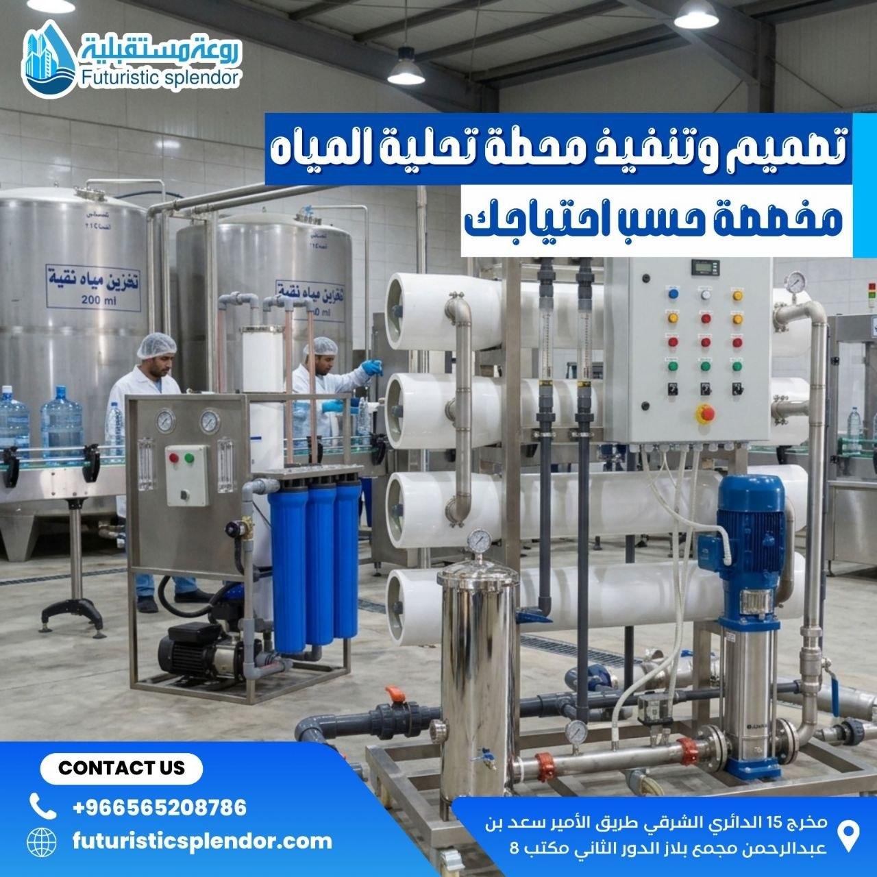 تصميم وتنفيذ  محطة تحلية المياه