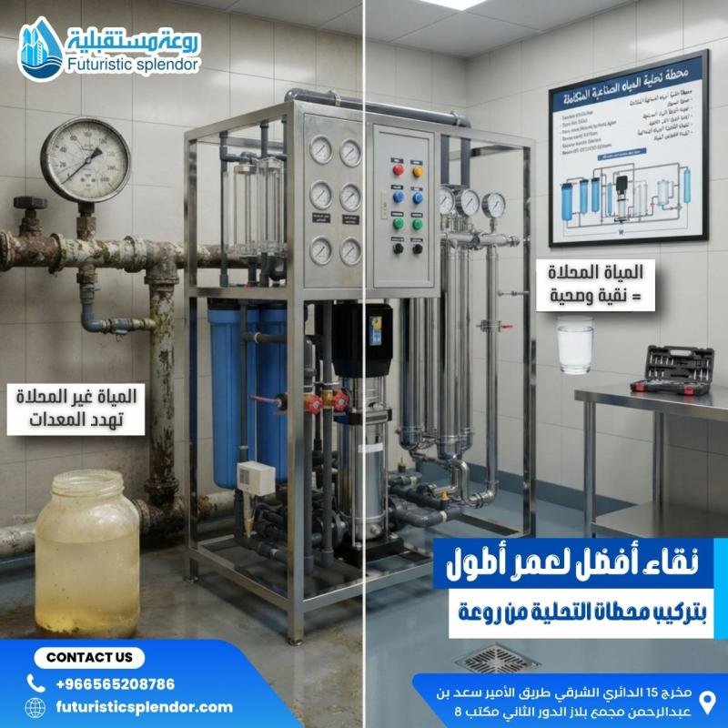 تركيب فلاتر تحلية المياه المنزلية