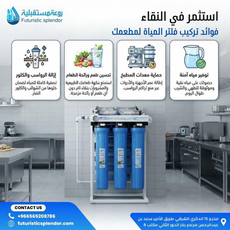 فوائد تركيب فلتر المياه لمطعمك
